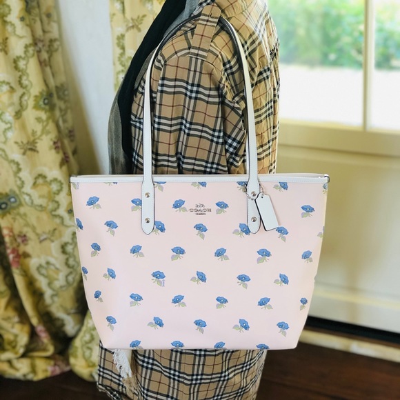 NWT Coach Floral Snow White Zip tote&wallet&pouch - Picture 5 of 8